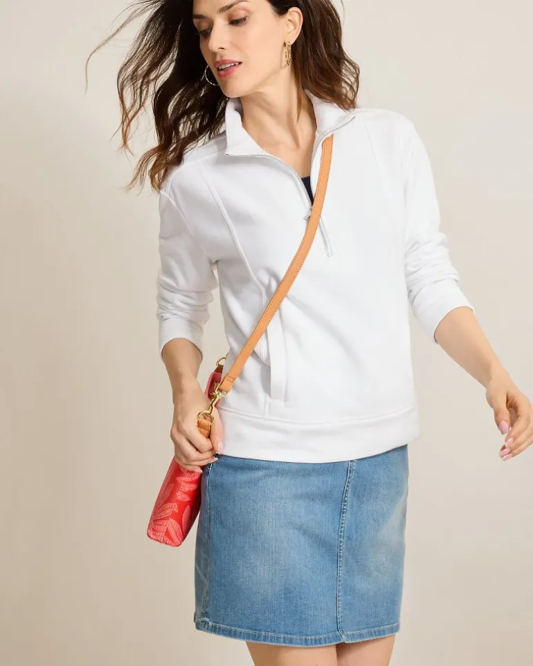 Store Tommy Bahama Marina Del Mar Half-Zip Sweatshirt White