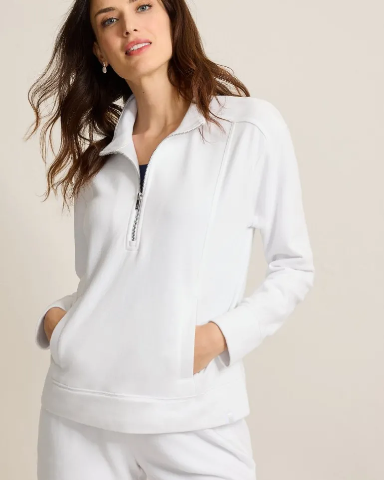 Store Tommy Bahama Marina Del Mar Half-Zip Sweatshirt White