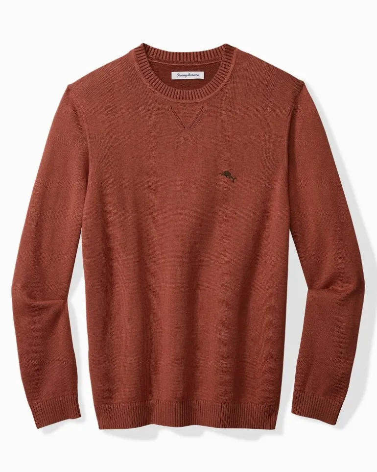 Outlet Tommy Bahama Marlin Luxe Crew Sweater Spicy Clay Heather