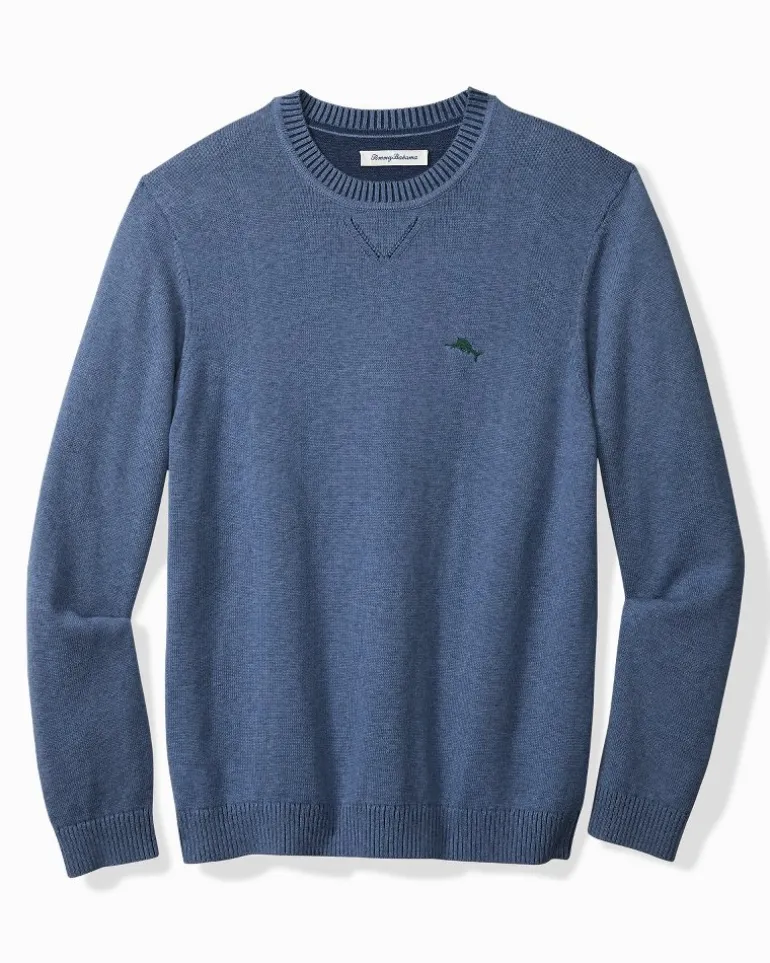 Discount Tommy Bahama Marlin Luxe Crew Sweater Dutch Blue Hthr