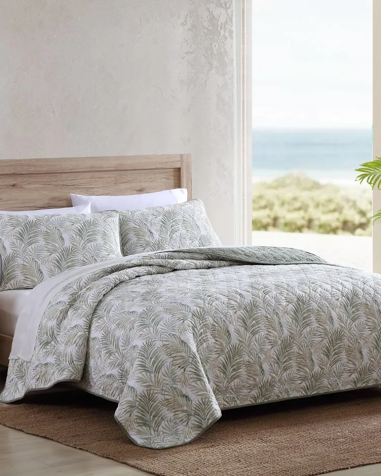 Best Sale Tommy Bahama Maui Palm 3-Piece Full/Queen Quilt Set Green