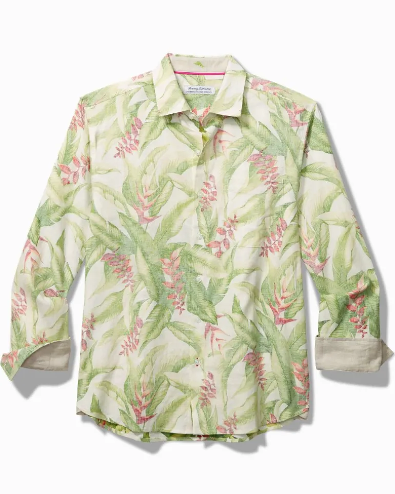 Cheap Tommy Bahama Men's Barbados Breeze Calypso Fronds Shirt White