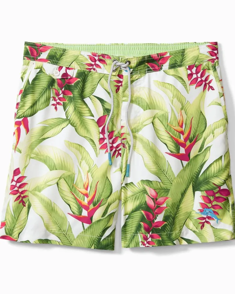 Outlet Tommy Bahama Men's Calypso Fronds 6-Inch Board Shorts White