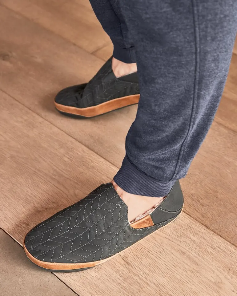 Shop Tommy Bahama Men's OluKai® Hanohano Slippers Dark Shadow