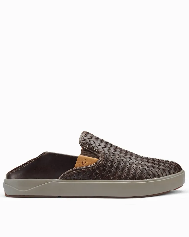 Store Tommy Bahama Men's OluKai® Lae'ahi Lauhala Slip-On Sneakers Dark Wood