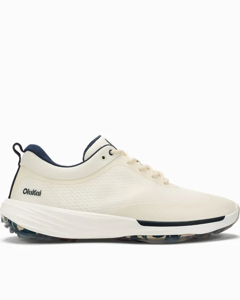 Best Sale Tommy Bahama Men's OluKai® Mākena Waterproof Golf Shoes White Sand