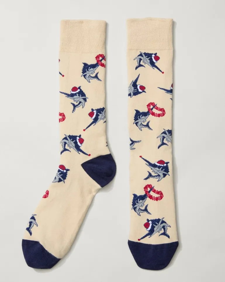 Shop Tommy Bahama Merry Marlins Socks Stone
