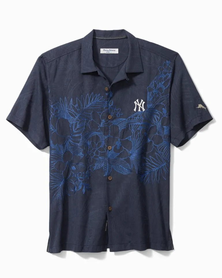 Outlet Tommy Bahama MLB® Game Day Lei IslandZone® Camp Shirt new_york_yankees