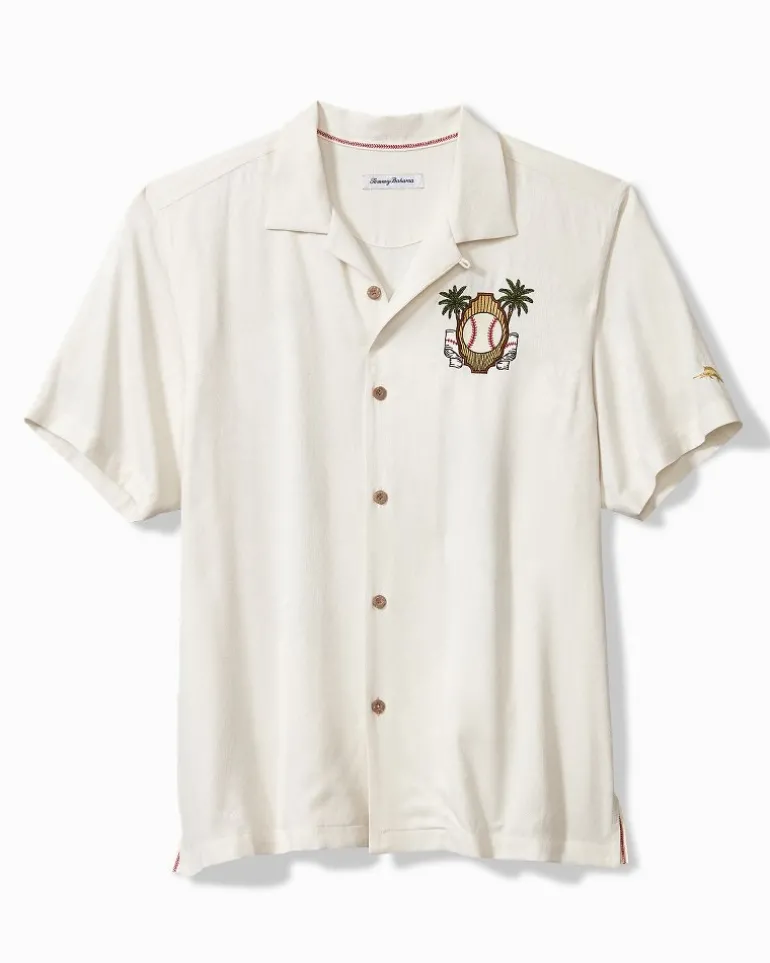 Discount Tommy Bahama MLB® Pitcher's Paradiso Silk Camp Shirt new_york_yankees