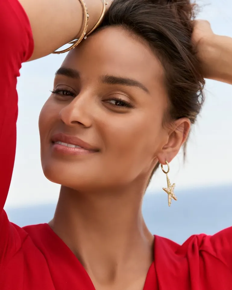 Store Tommy Bahama Moments in Paradise Star Drop Earrings Gold