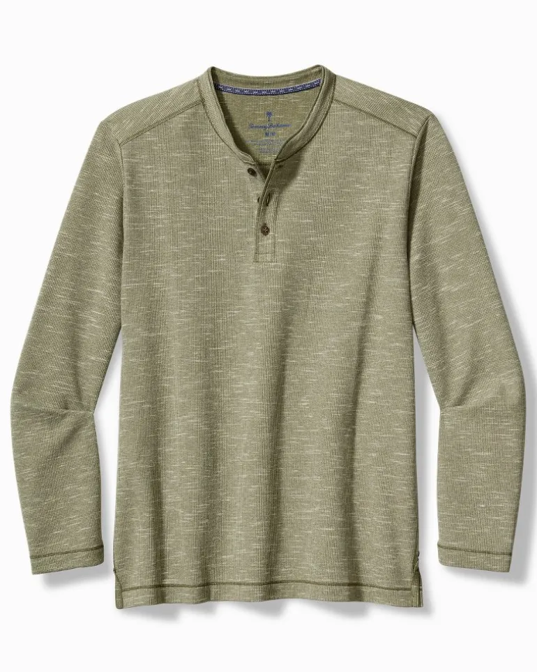Sale Tommy Bahama Morro Beach Long-Sleeve Henley Tea Leaf