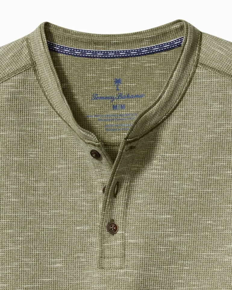 Sale Tommy Bahama Morro Beach Long-Sleeve Henley Tea Leaf