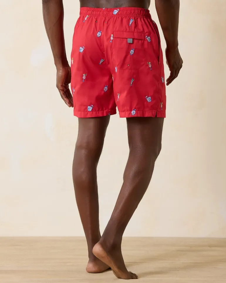 Sale Tommy Bahama Naples Rita Rumble 6-Inch Swim Trunks Lollipop Red
