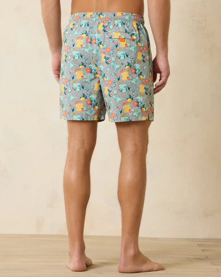 Hot Tommy Bahama Naples Tales of a Cocktail 6-Inch Swim Trunks Concrete Grey