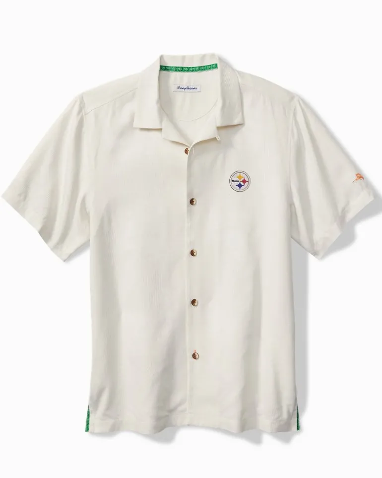 New Tommy Bahama NFL Coconut Matchup Silk Camp Shirt pittsburgh_steelers