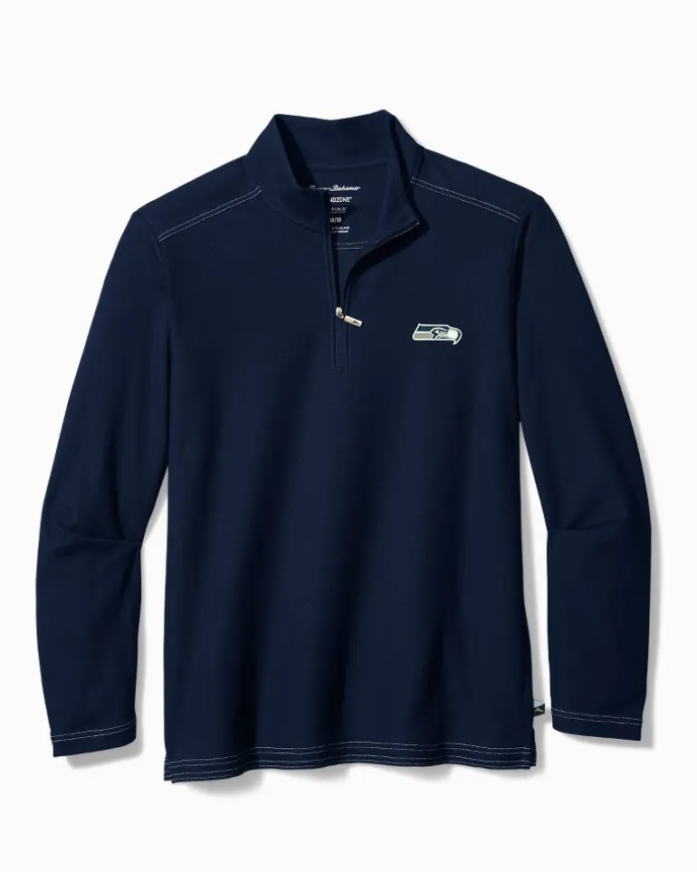 Discount Tommy Bahama NFL Emfielder IslandZone® Half-Zip Sweatshirt seattle_seahawks