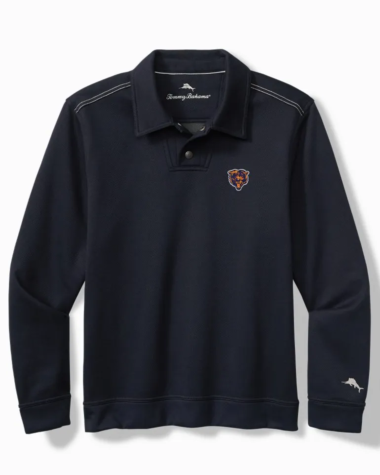 Cheap Tommy Bahama NFL Endzoner Long-Sleeve Snap Polo chicago_bears