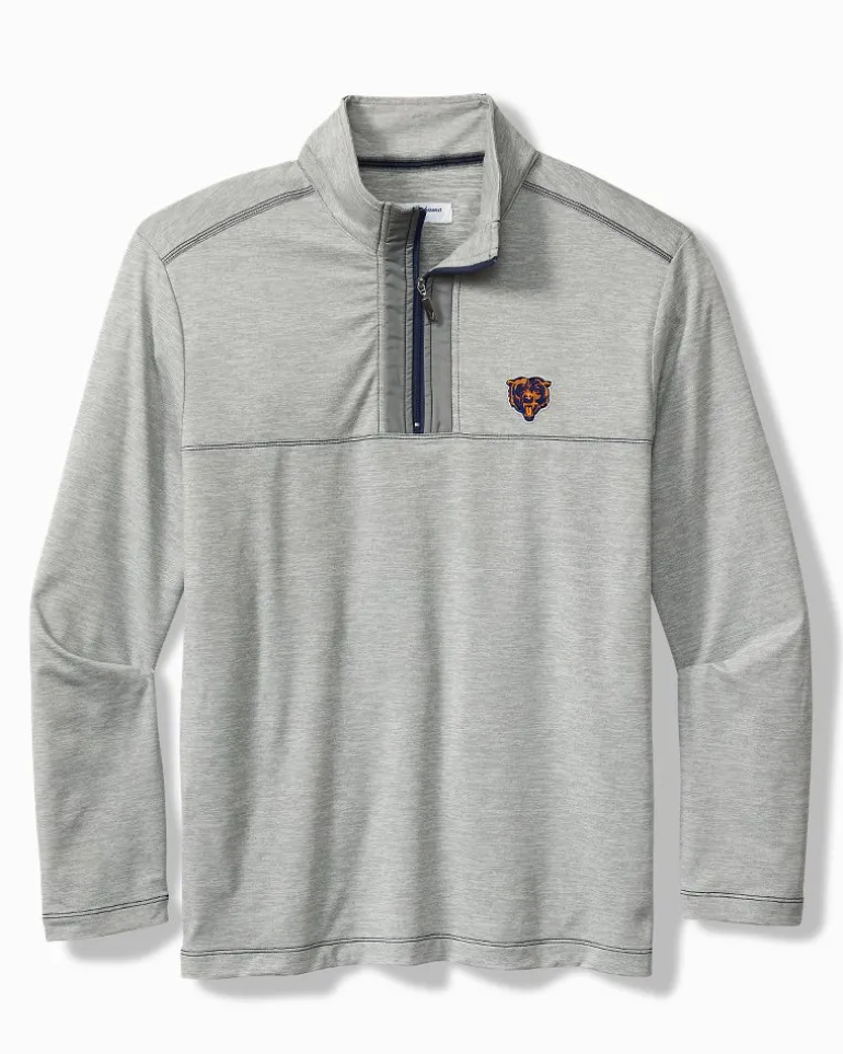 New Tommy Bahama NFL High Score Half-Zip IslandZone® Sweatshirt chicago_bears
