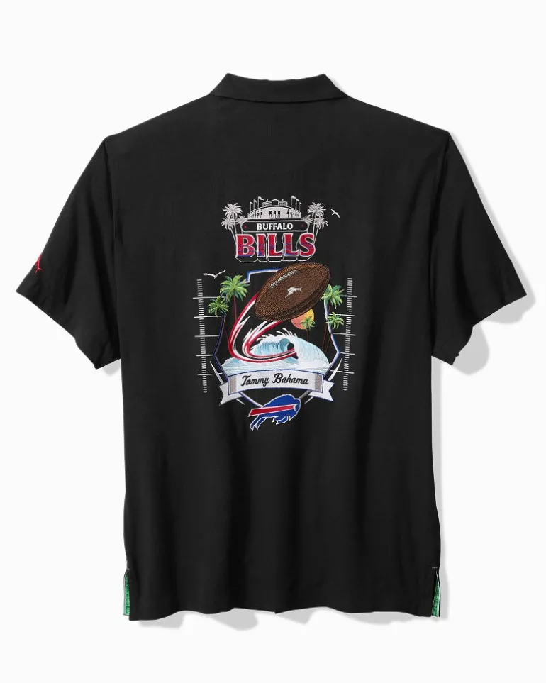 Fashion Tommy Bahama NFL Tidal Kickoff Silk Camp Shirt buffalo_bills