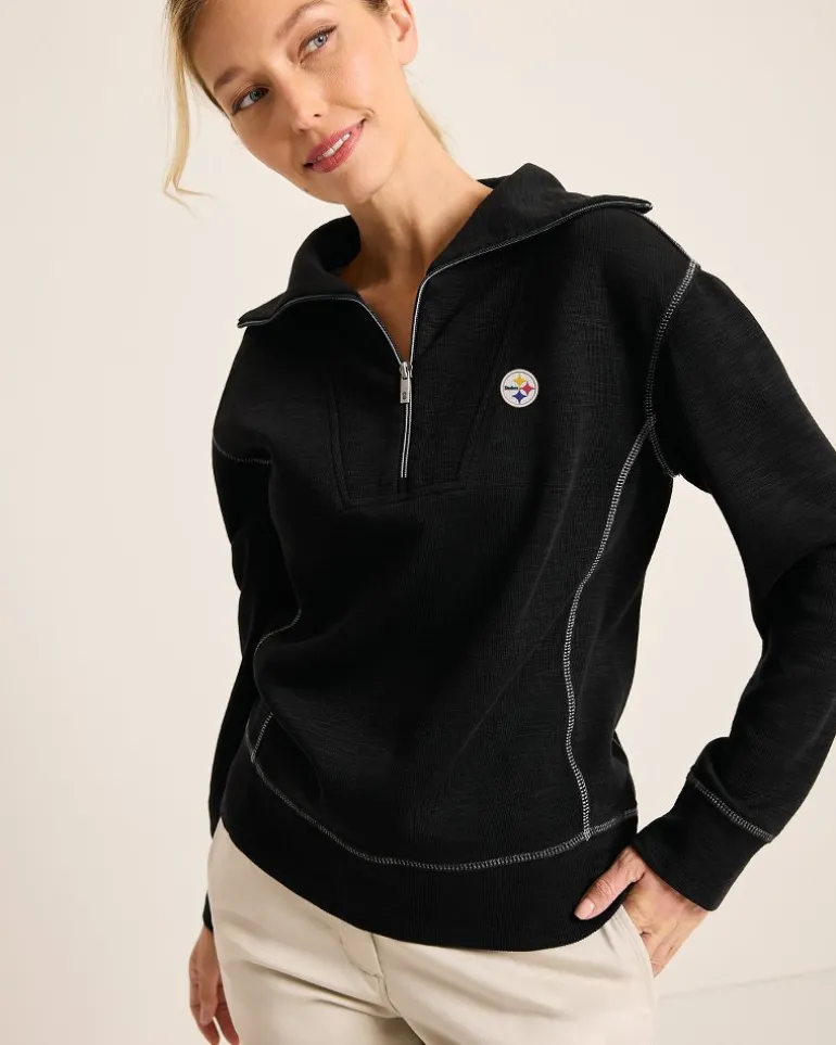 Discount Tommy Bahama NFL Tobago Bay Half-Zip Sweatshirt pittsburgh_steelers