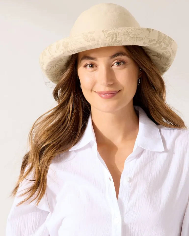 New Tommy Bahama Noosa Beach Print Hat Latte