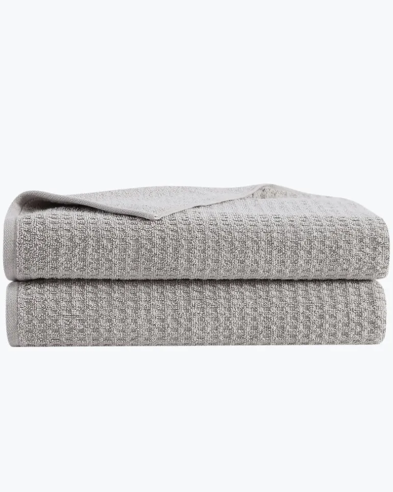 New Tommy Bahama Northern Pacific 2-Piece Bath Towel Set Grey