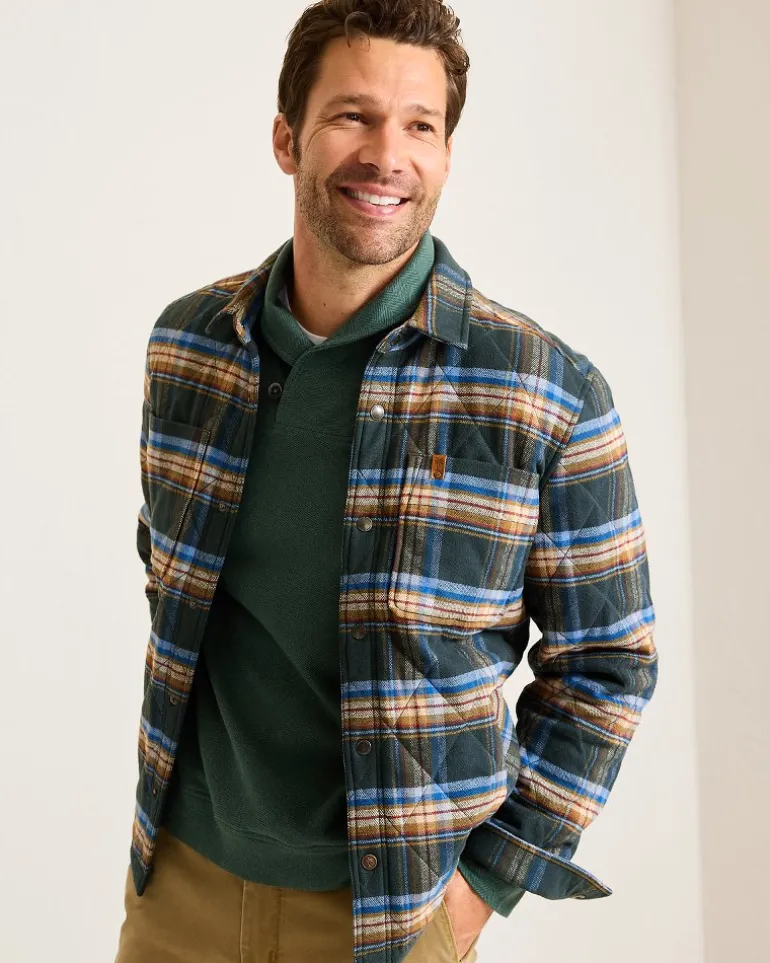 Clearance Tommy Bahama Oak Harbor Flannel Shirt Jacket Deep Slate