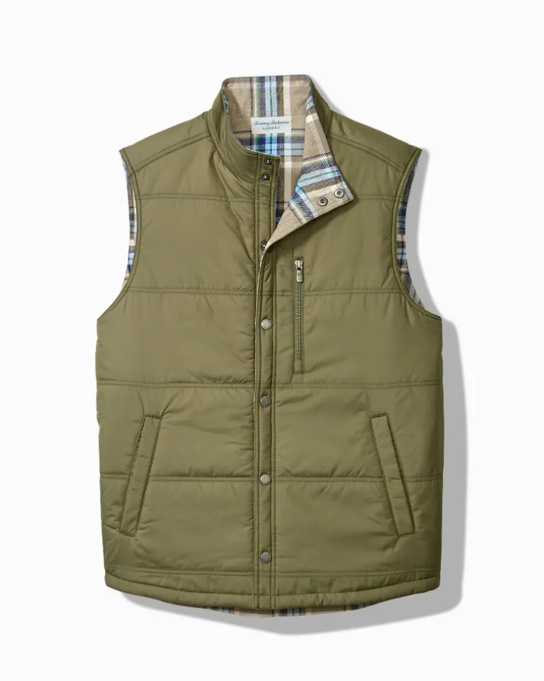 Best Sale Tommy Bahama Oak Harbor Reversible Vest Tea Leaf