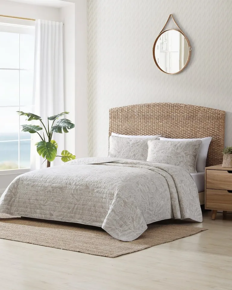 Shop Tommy Bahama Ocean Deep Reversible 2-Piece Twin Quilt Set Beige