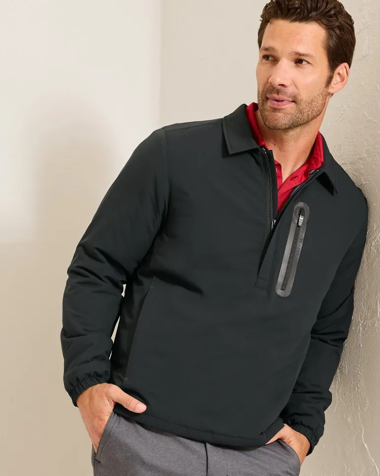 Store Tommy Bahama Ocean Driver Performance Popover Jacket Jet Black