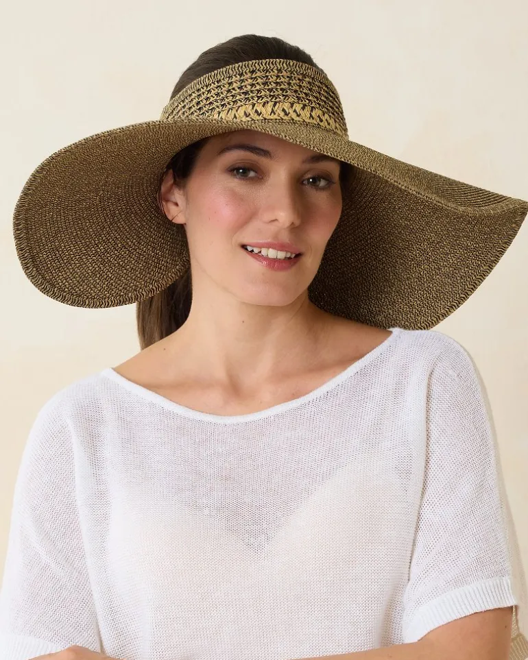Hot Tommy Bahama Packable Everyday Full Coverage Visor Mixed Black