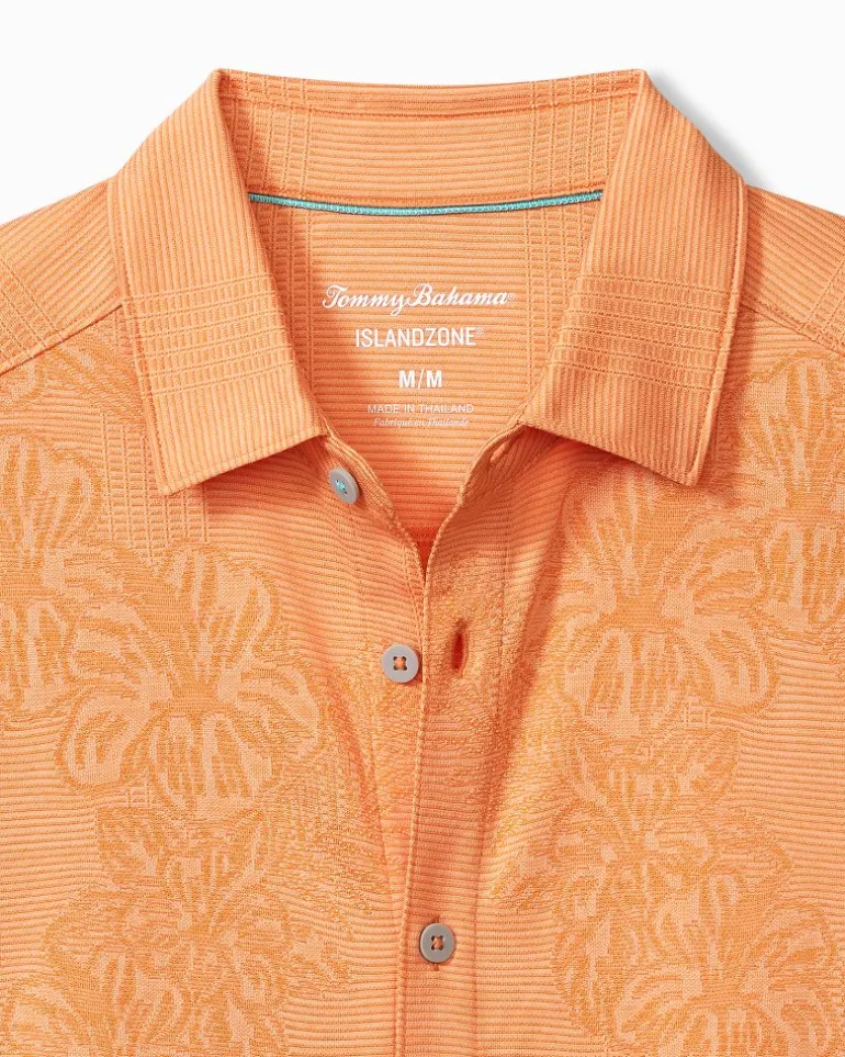 Online Tommy Bahama Palm Coast Cascade Vines IslandZone® Knit Shirt Bright Apricot