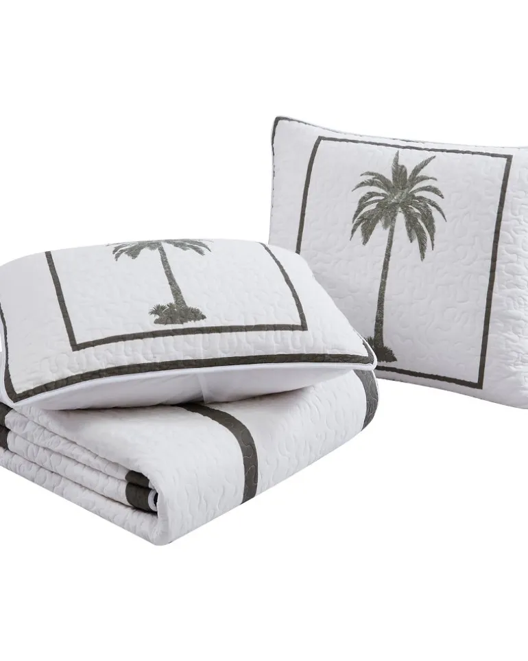 Outlet Tommy Bahama Palm Island Quilted Standard Sham Grey