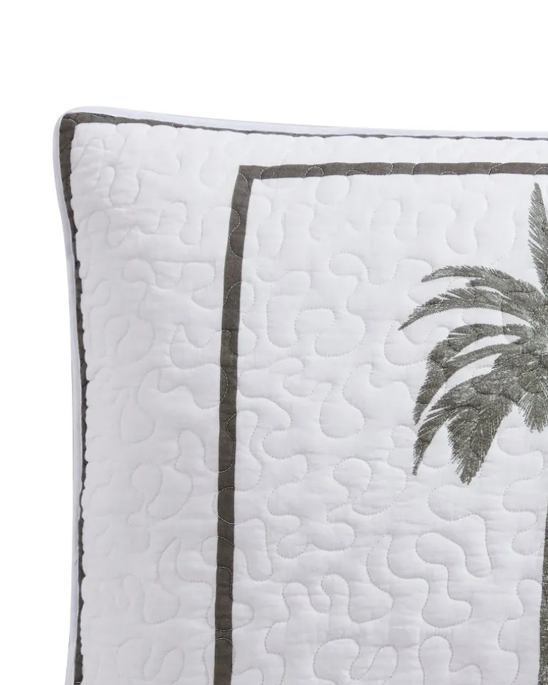 Outlet Tommy Bahama Palm Island Quilted Standard Sham Grey