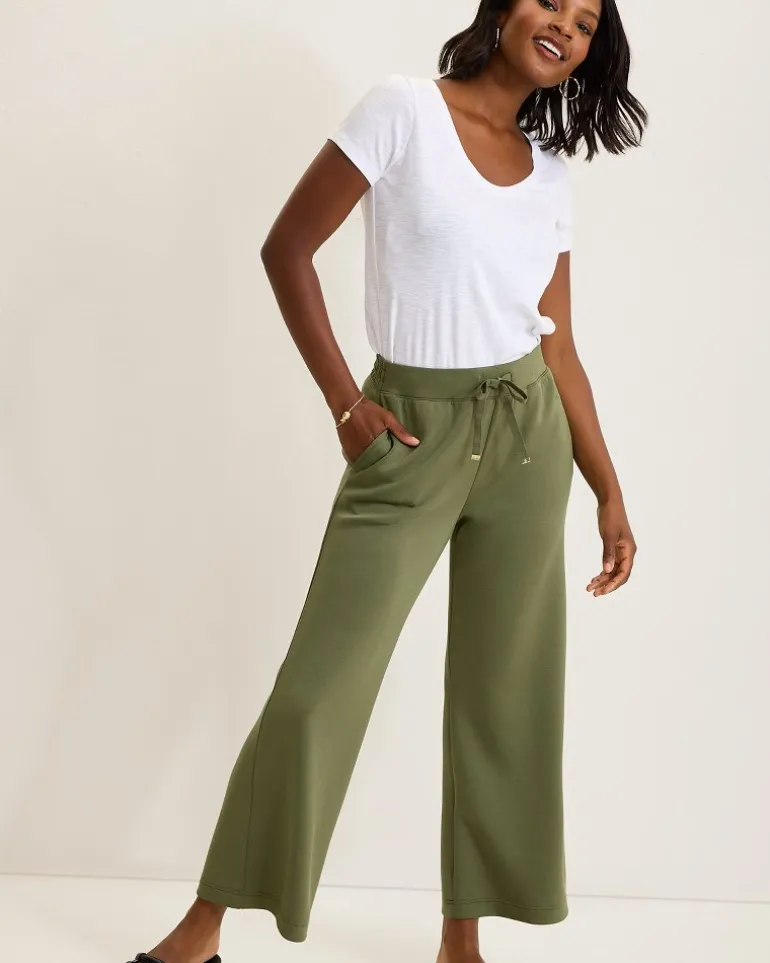 Outlet Tommy Bahama Palm Voyage Wide-Leg Pants Beetle Green