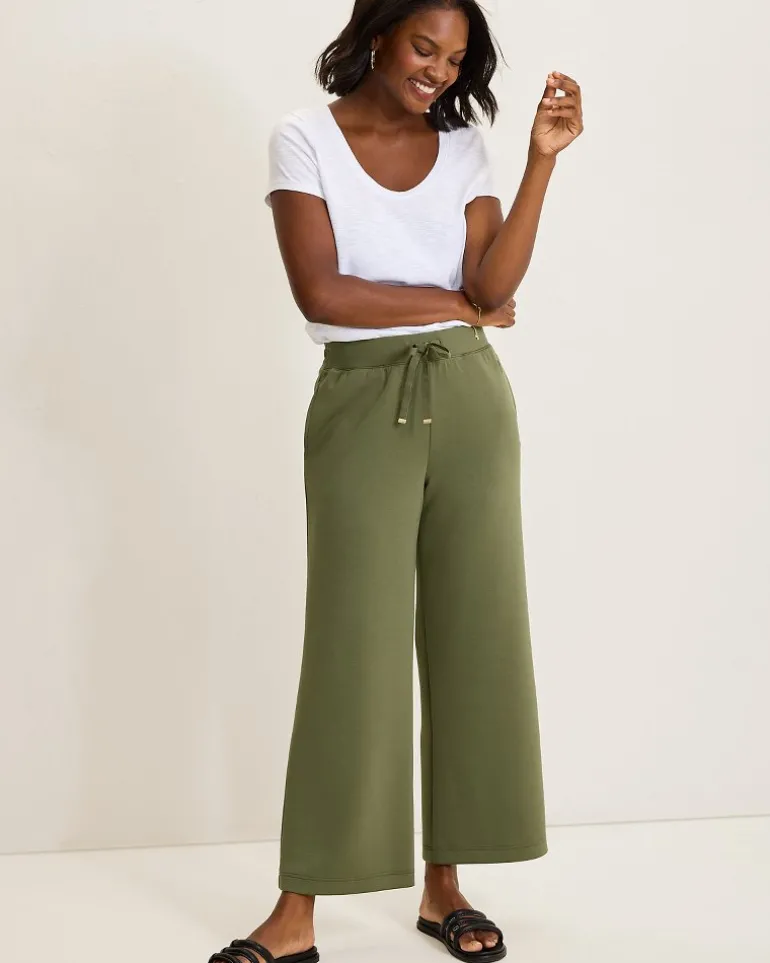 Outlet Tommy Bahama Palm Voyage Wide-Leg Pants Beetle Green