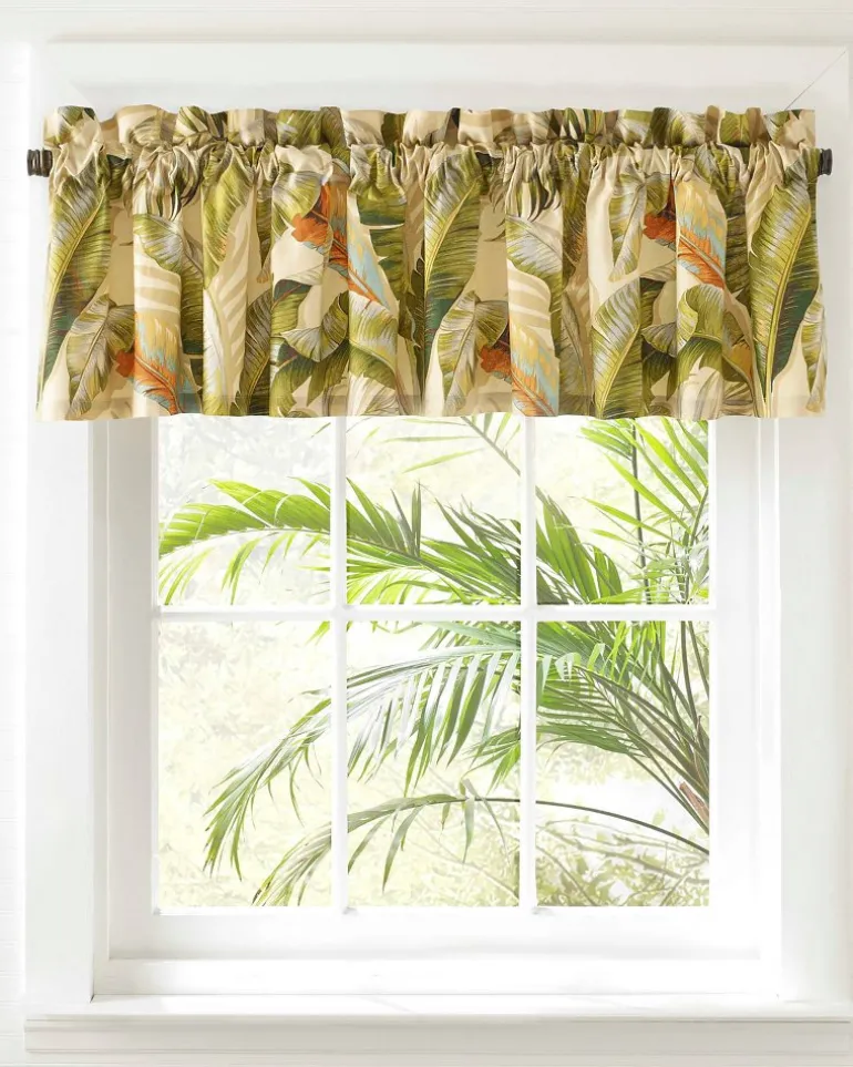 New Tommy Bahama Palmiers Window Valance Green