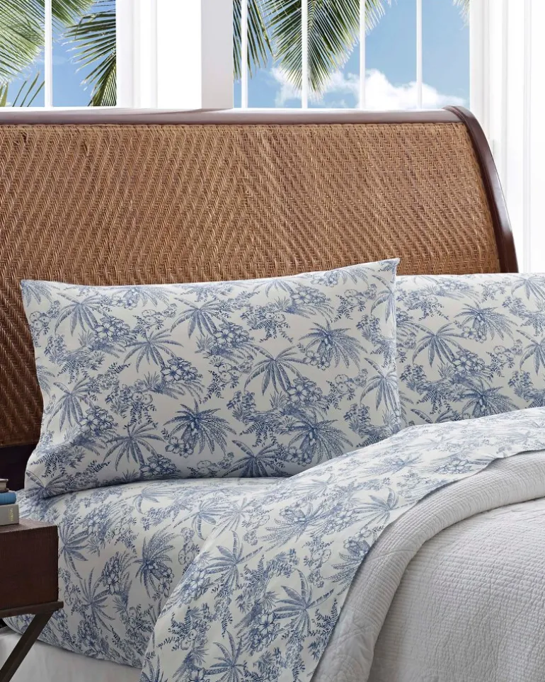 Fashion Tommy Bahama Pen & Ink Palm Sheet Set, King Blue