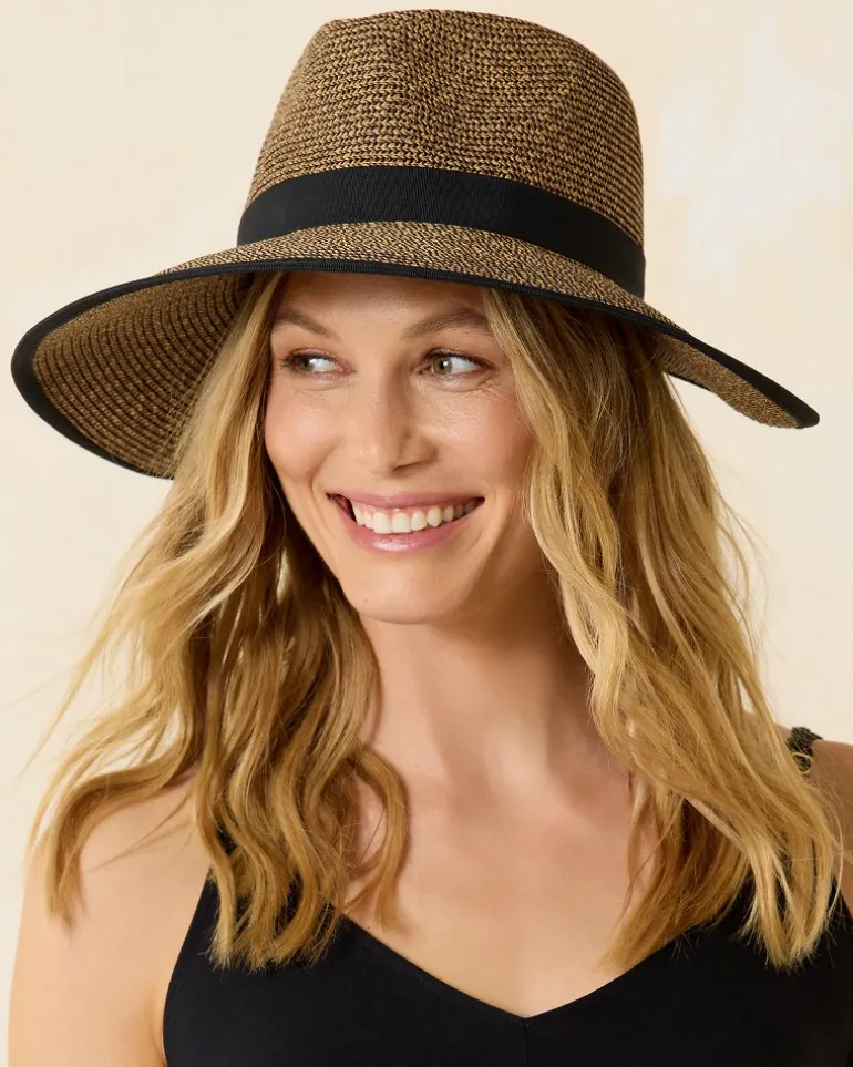 Discount Tommy Bahama Pinched-Crown Face Saver Hat Natural/Black