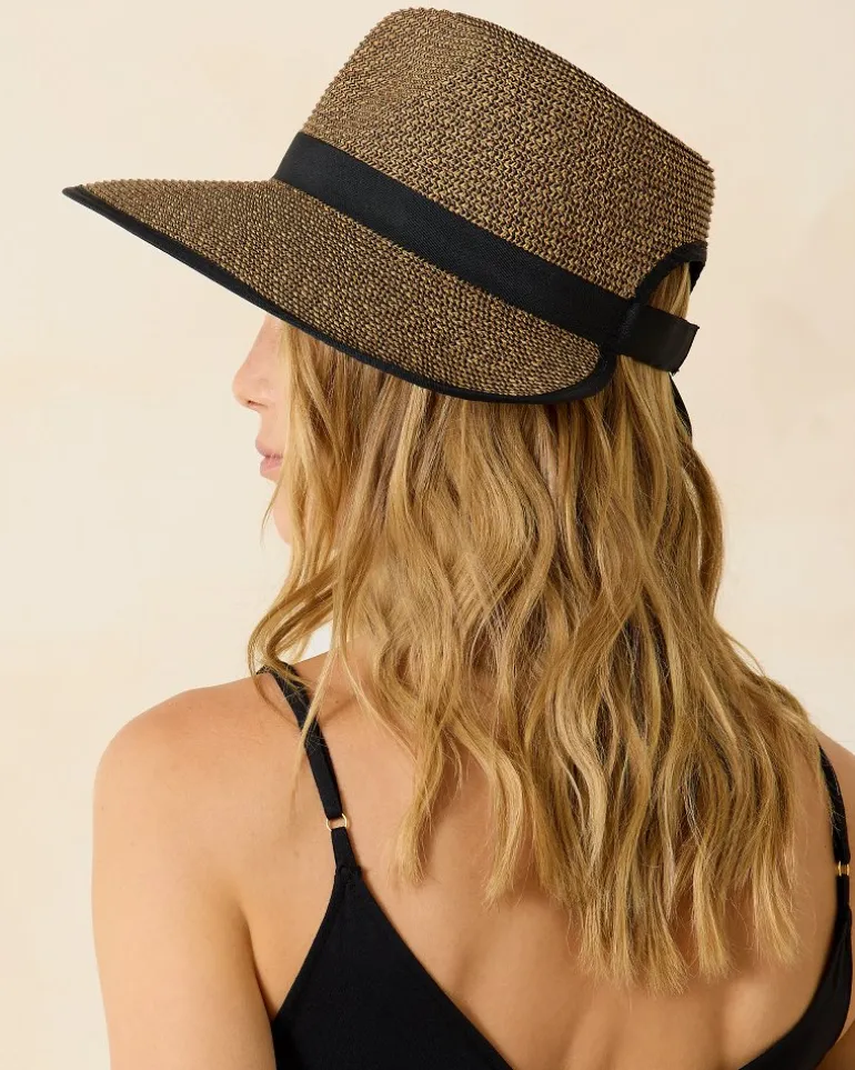 Discount Tommy Bahama Pinched-Crown Face Saver Hat Natural/Black