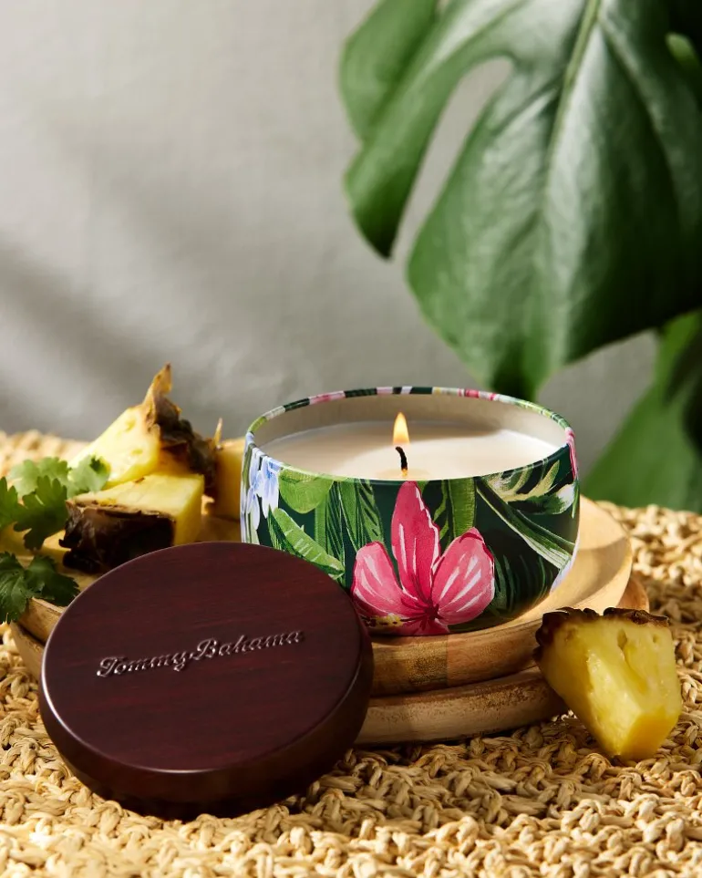 Hot Tommy Bahama Travel Candle Tin Pineapple Cilantro