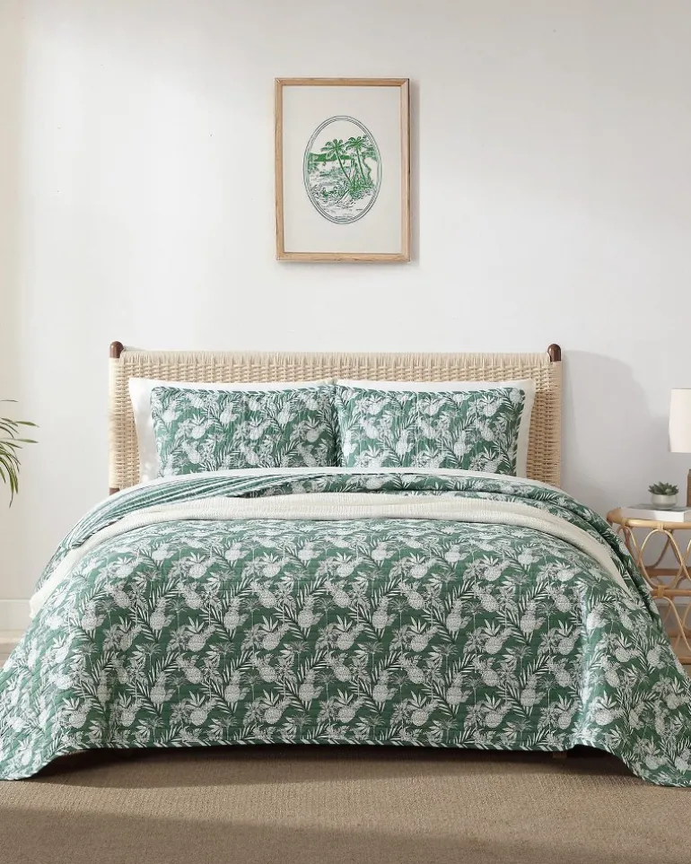 Clearance Tommy Bahama Pineapple Venture 2-Piece Twin Quilt Set Green