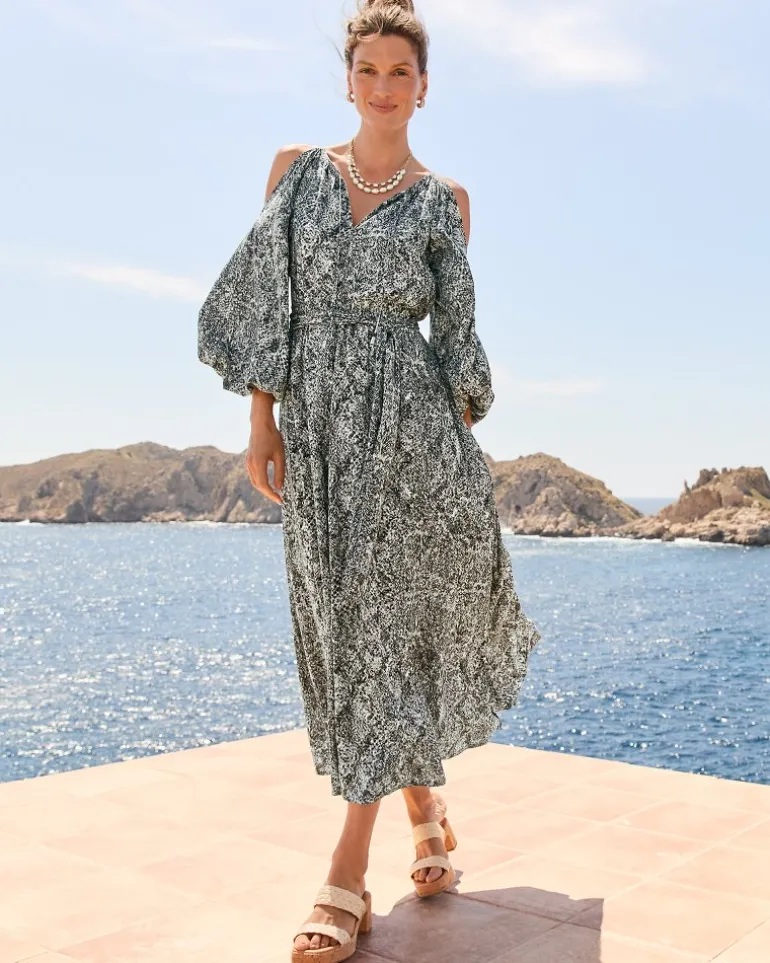 Outlet Tommy Bahama Playa Python Maxi Dress Shadow