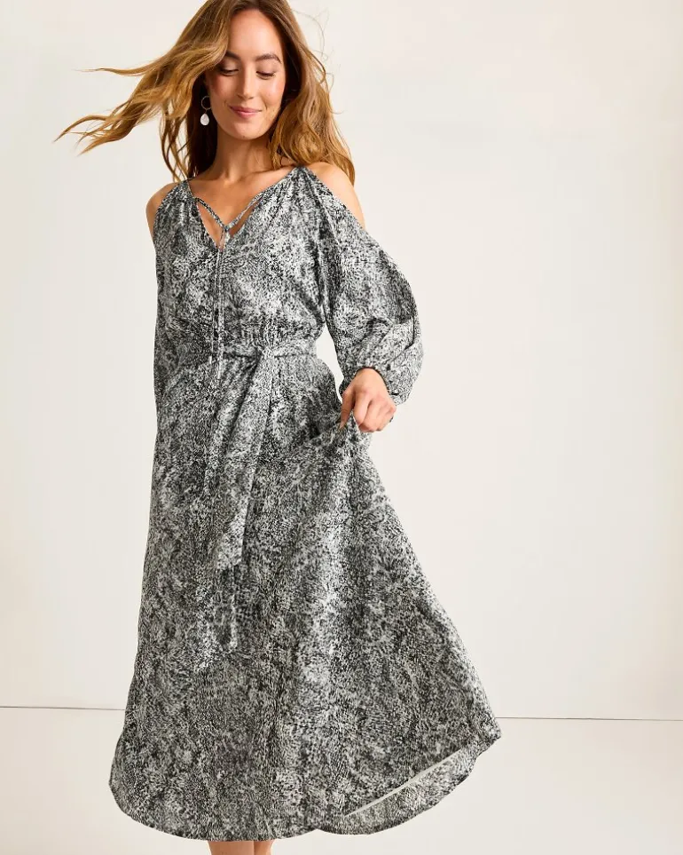 Outlet Tommy Bahama Playa Python Maxi Dress Shadow