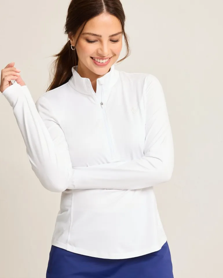 Sale Tommy Bahama Playa Vista Quarter-Zip IslandZone® Sweatshirt White