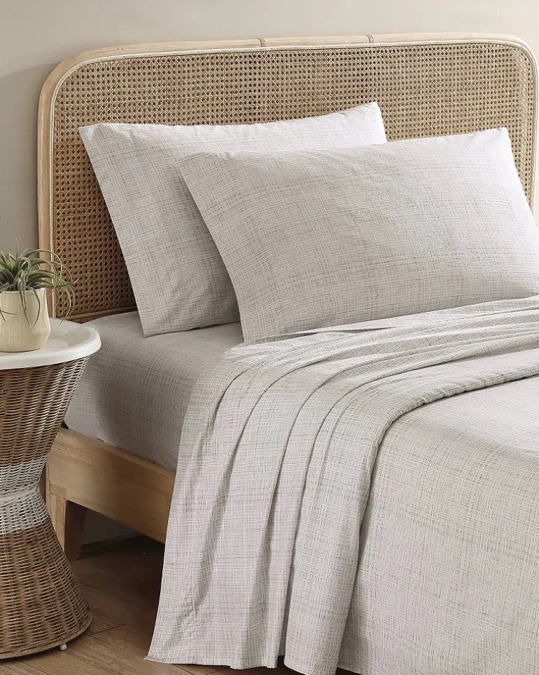 Shop Tommy Bahama Raffia Linen Queen Sheet Set Khaki