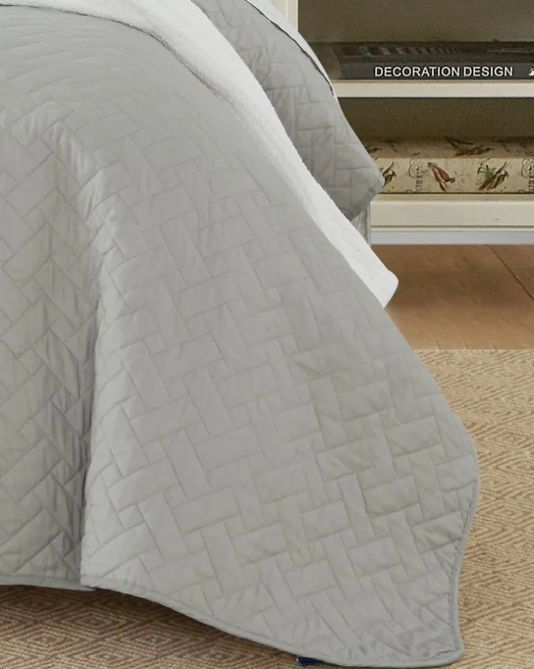 Flash Sale Tommy Bahama Raffia Solid 2-Piece Twin Quilt Set Grey