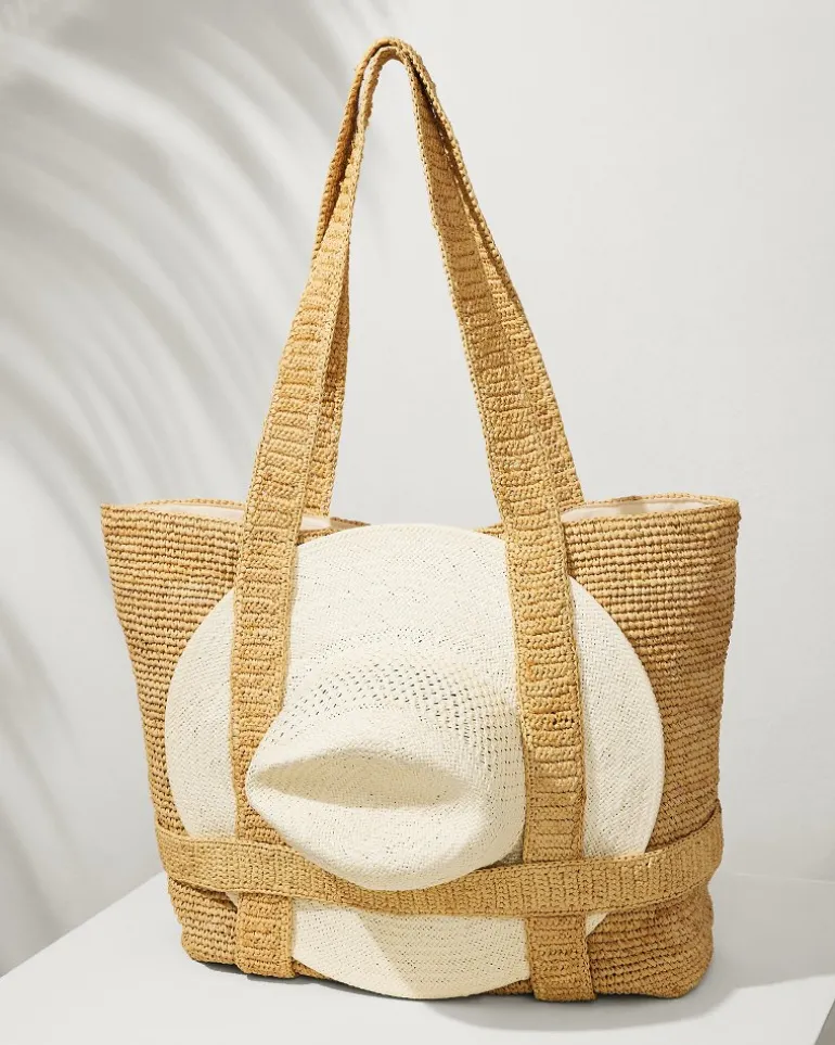 Hot Tommy Bahama Raffia Traveler Tote Natural