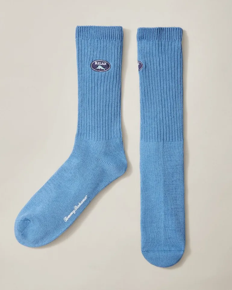 Flash Sale Tommy Bahama Relax Ribbed Crew Socks Buccaneer Blue