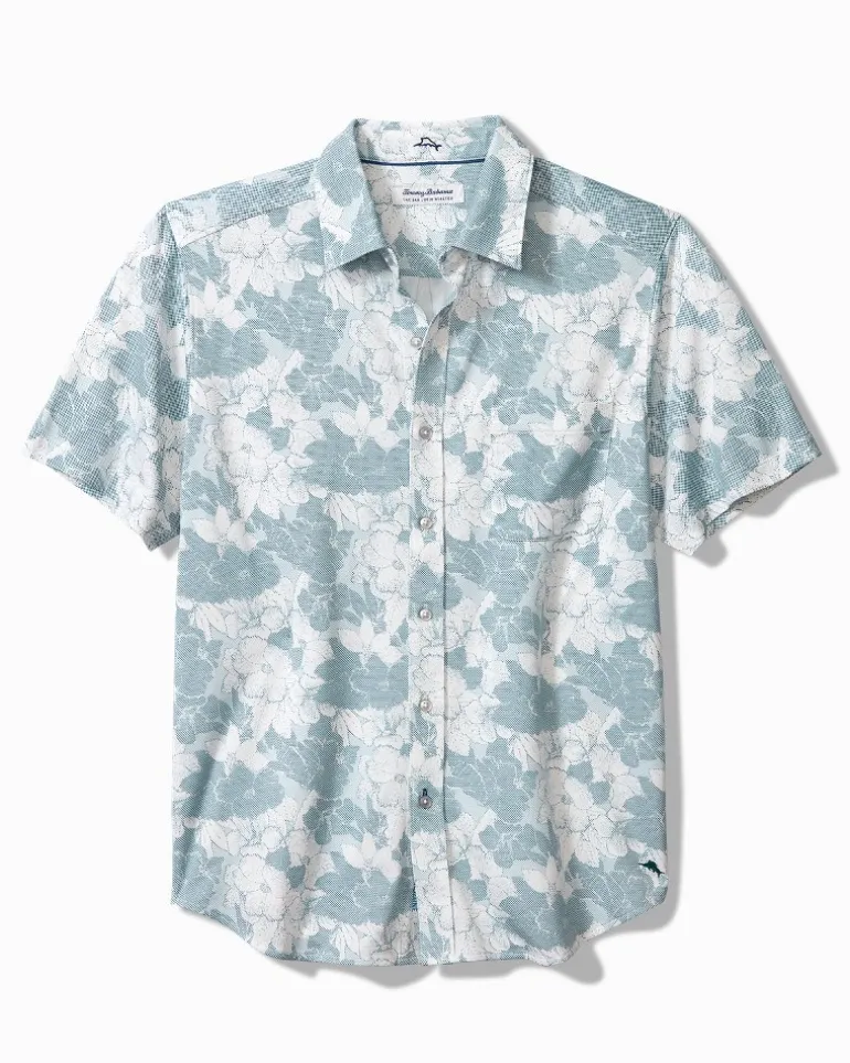 Fashion Tommy Bahama San Lucio Cali Blooms Stretch Knit Shirt Seven Seas